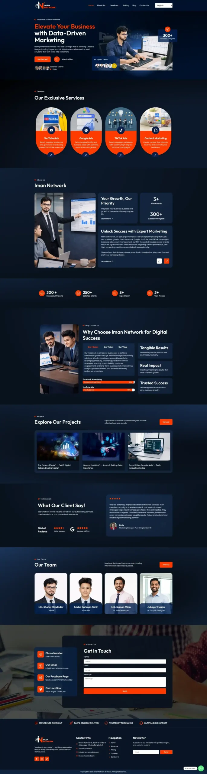 Iman Network Digital Marketing Website