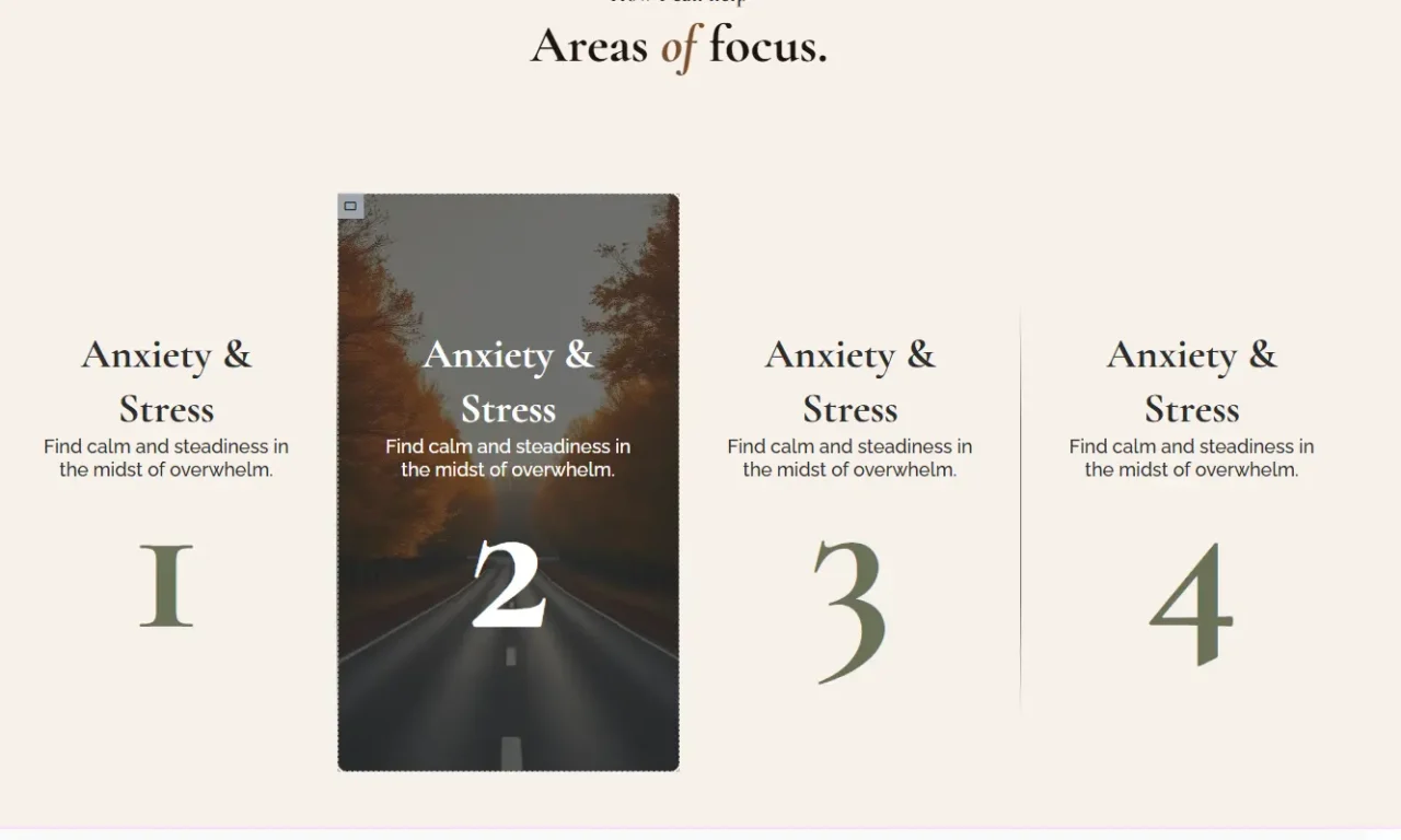 Areas of Focus Section Design with Elementor (Image Overlay Grid Guide)