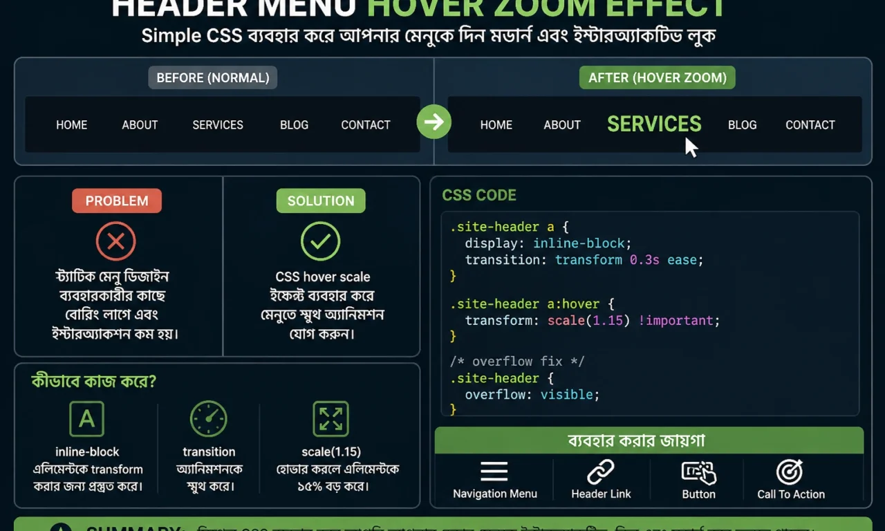 Header Menu Hover Effect