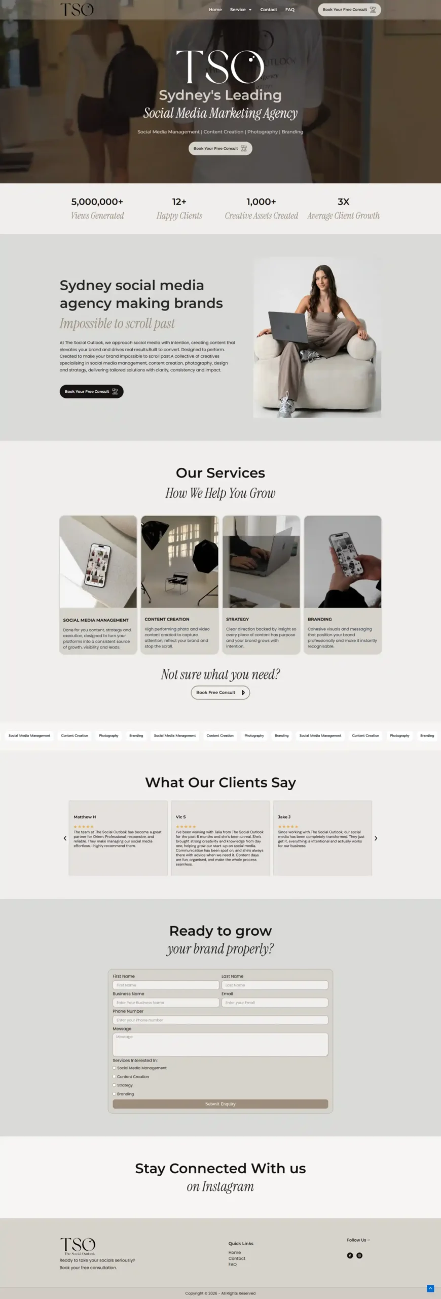 Social Media Marketing Agency Website for Brand Growth